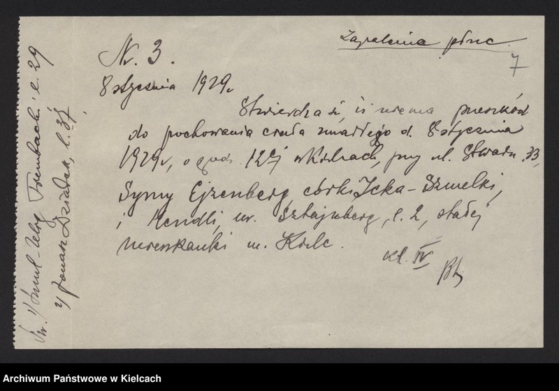 image.from.unit.number "Załączniki do akt zgonu Okręgu Bożniczego Kielce za rok 1929"