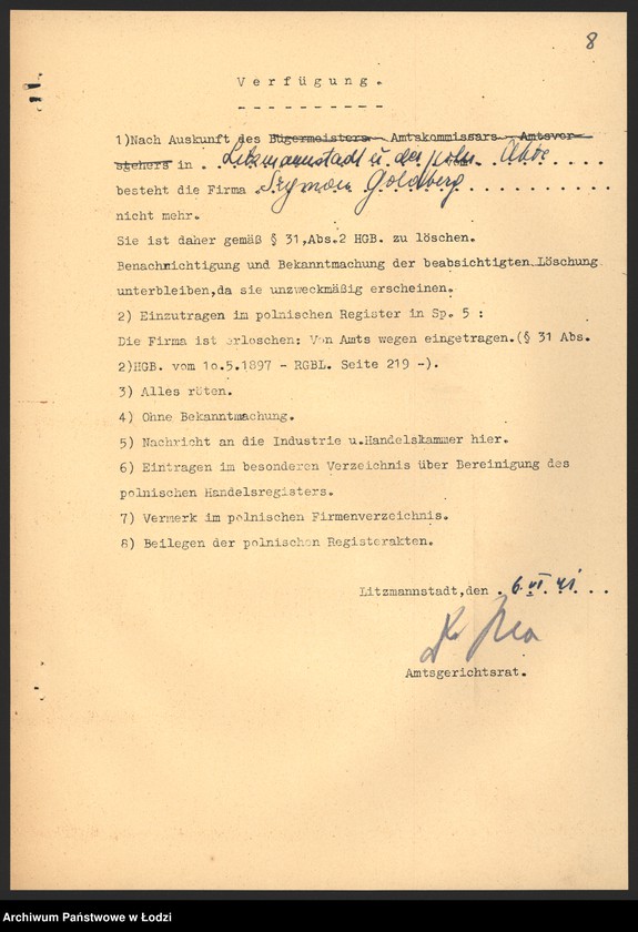 Obraz 10 z jednostki "Szymon Goldberg – sprzedaż towarów manufakturowych"