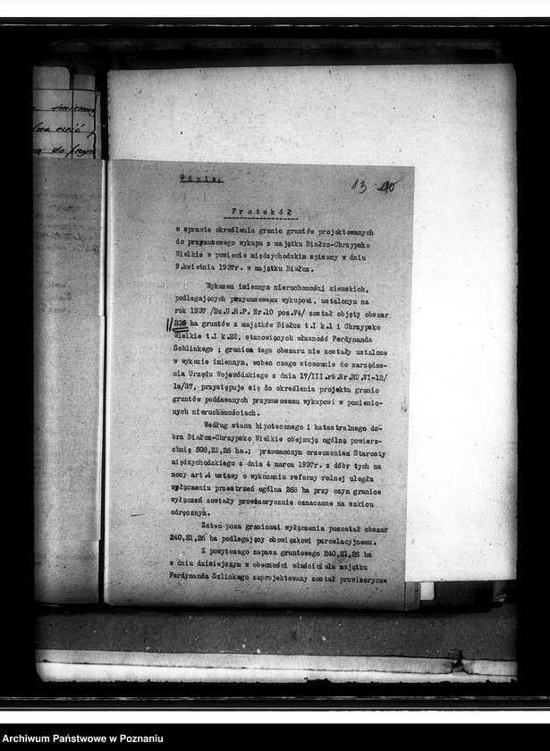 Obraz 17 z jednostki "Przymusowy wykup majątku Chrzypsko Wielkie i Białcz powiatu międzychodzkiego"