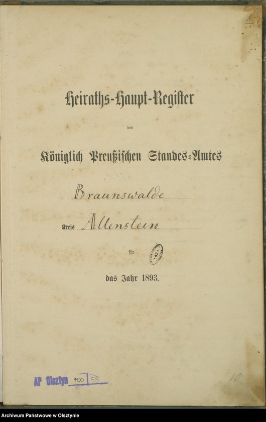image.from.unit.number "Heiraths-Haupt-Register Nr 1 - 13"