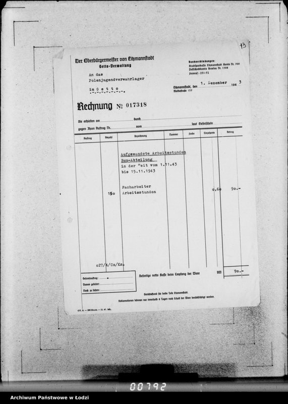 image.from.unit.number "Polenjugendverwahrlager. [Koszty urządzenia i utrzymania obozu]"