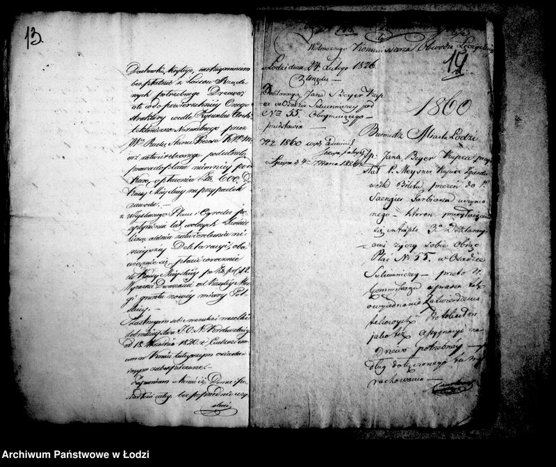 Obraz 13 z jednostki "Akta tyczące się budowli prywatnych w Nowym Mieście"