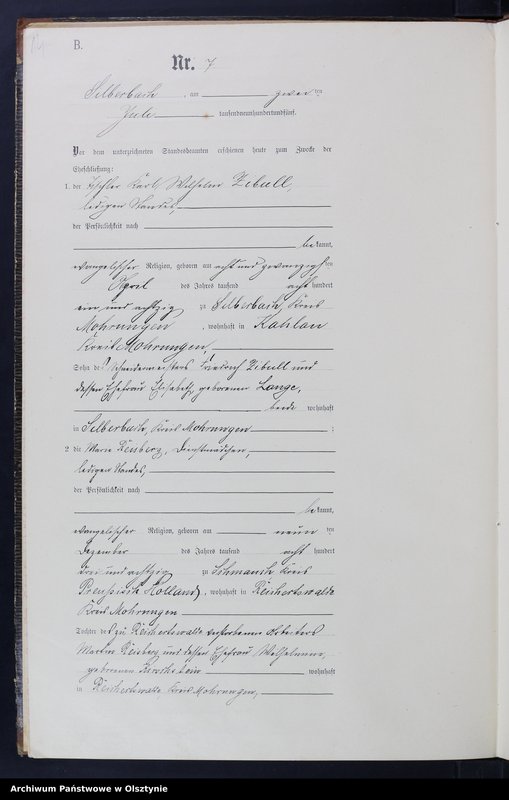 image.from.unit.number "Heiraths-Neben-Register Nr 1 - 16"