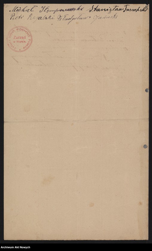 image.from.unit.number "Związek byłych wojskowych Polaków. Memoriały dotyczące spraw bytowych: posad, pomocy"
