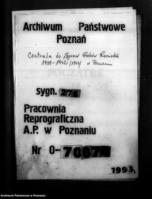 Obraz 1 z jednostki "Kreis Wreschen (Września). Wykazy miejscowych Niemców, którzy zginęli w 1939 roku - korespondecja"