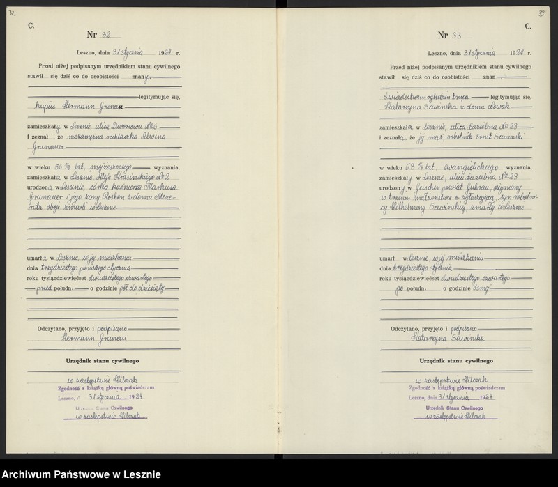 Obraz 19 z jednostki "Księga zgonów"