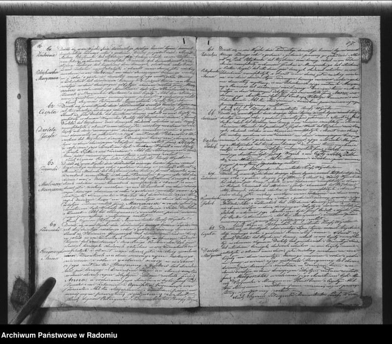 Obraz 11 z jednostki "Książka Duplikat Parafii Wysoka w powiecie Szydłowieckim Obwodzie Opoczyńskim Gubernij Sandomierskiej rok 1837 sporządzona"