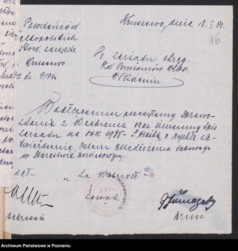 Obraz 20 z jednostki "Kruszewo, powiat Czarnków - akta koła."