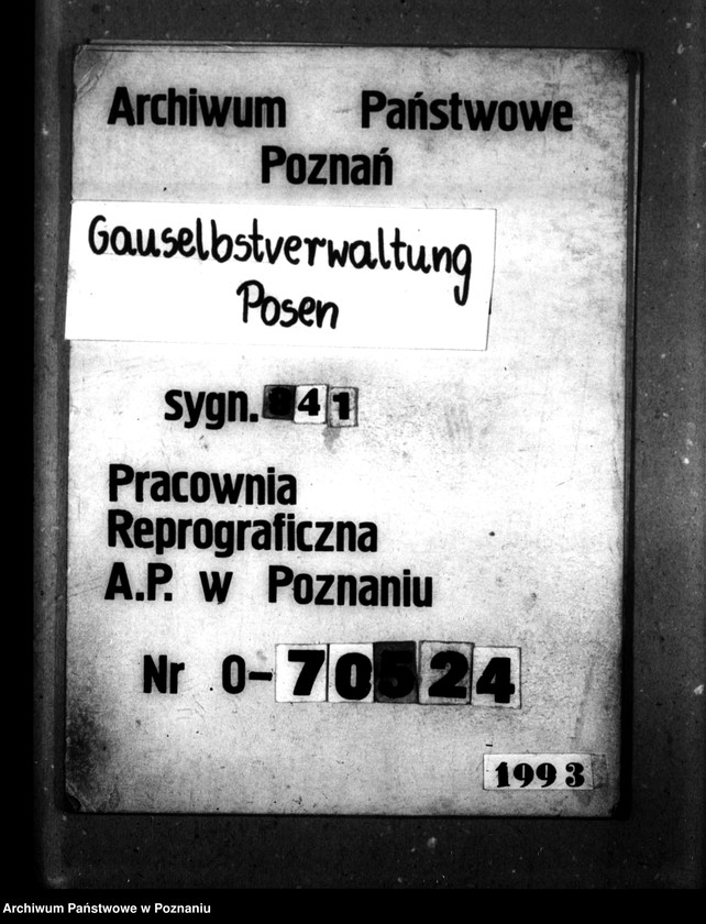 Obraz 1 z jednostki "Verschiedenes - Wreschen [konfiskata majątku kościelnego]."