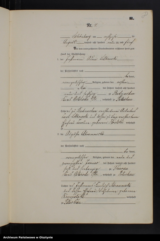image.from.unit.number "Heiraths-Neben-Register Nr 1 - 19"