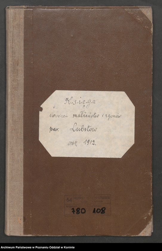 Obraz 2 z jednostki "Księga urodzeń, małżeństw i zgonów [za rok 1912]"