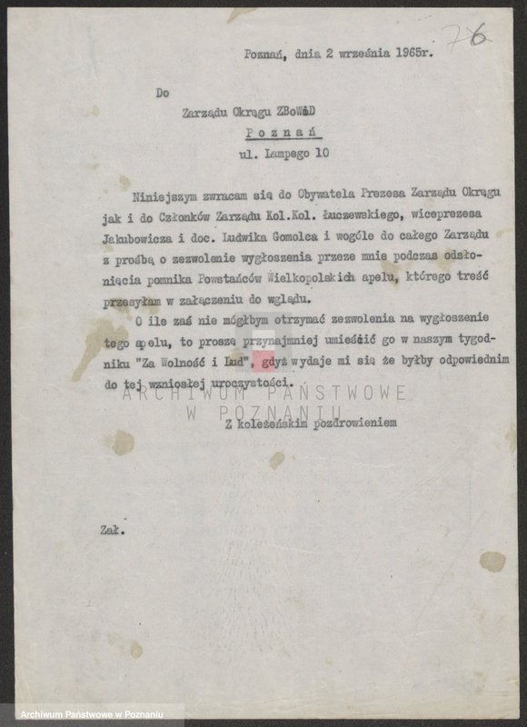 Obraz 18 z jednostki "Przygotowanie i przebieg uroczystości odsłonięcia Pomnika Powstańców Wielkopolskich w Poznaniu."