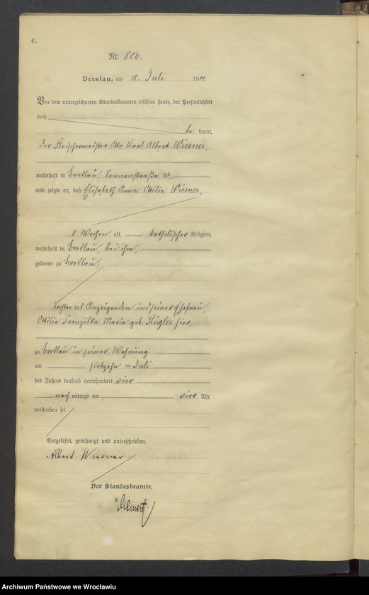 image.from.unit.number "Sterbe-Haupt-Register Breslau IV 1904 Band 3"