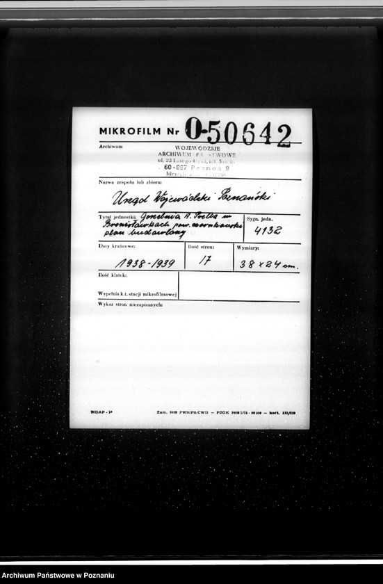 Obraz 2 z jednostki "Gorzelnia A. Prella w Bronisławkach pow. czarnkowski plan budowlany"