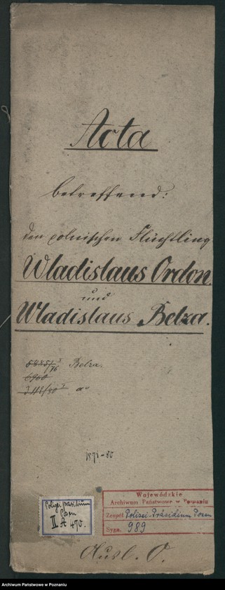 Obraz 2 z jednostki "A. betr. Wladislaus Ordon und Wladislaus Bełza"