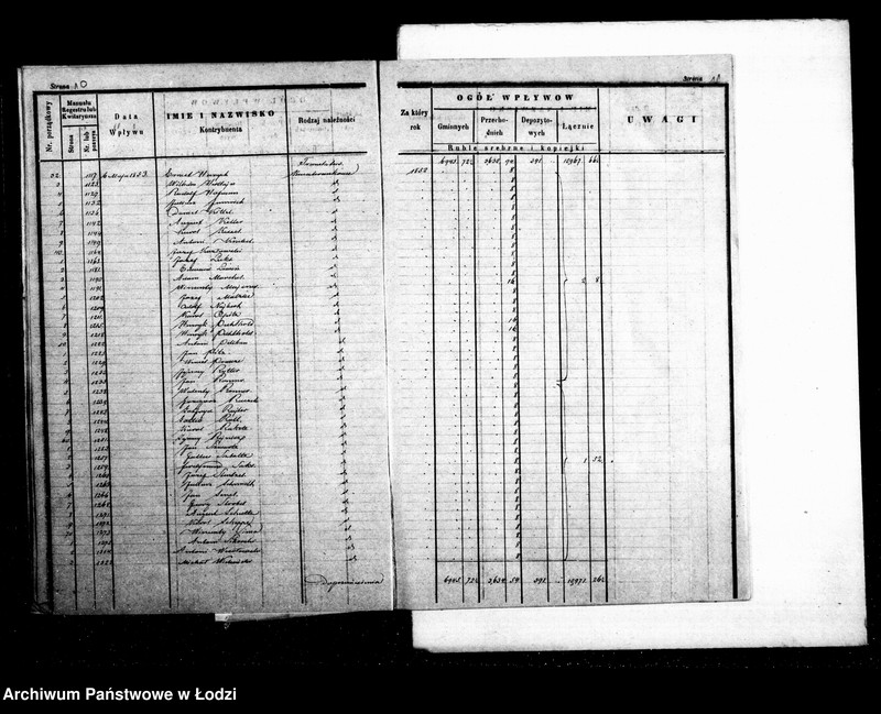 Obraz 10 z jednostki "Dziennik przychodu i wydatku kasy ekonomicznej m. Łodzi na r. 1853"