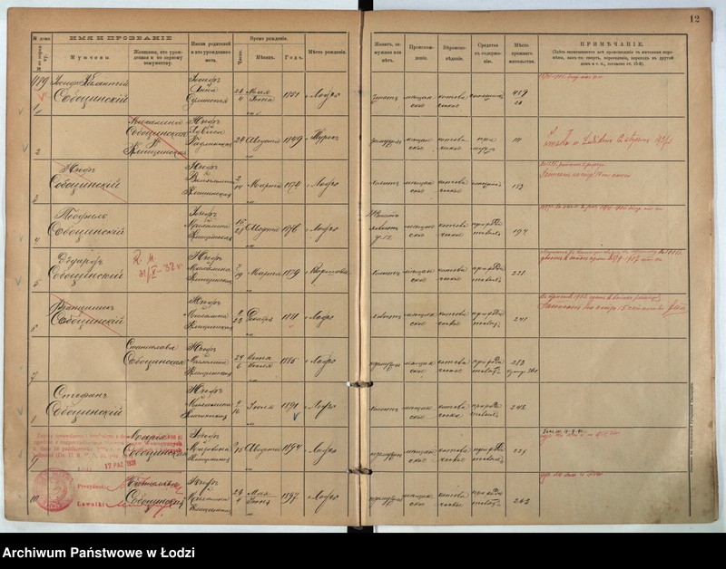 Obraz 11 z jednostki "[Księga ludności stałej m. Łodzi guberni piotrkowskiej nr domu 489-495]"
