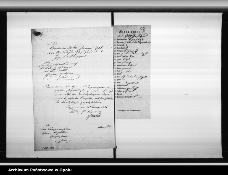 Obraz 15 z jednostki "Acta generalia des Magistrats zu Oppeln betreffend alle höhere Ortserlassenen Verordnungen in Rücksicht der Fremden - Polizei, der Aufsicht über revolutionair gesinnte Personen, Verfolgung von verdächtigen Ausländern, und aller derjenigen Verfügungen welche die pohlnischen Insurection betreffen"