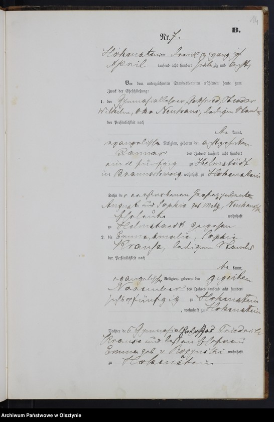 image.from.unit.number "Heiraths-Neben-Register Nr 1 - 16"