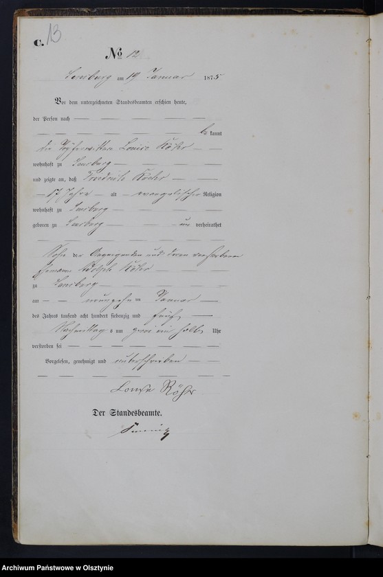 image.from.unit.number "Haupt-Sterbe-Register Nr 1 - 115"