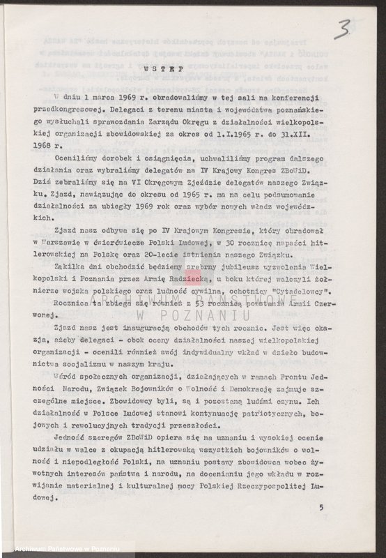 Obraz 10 z jednostki "Materiały sprawozdawcze na Vl Okręgowy Zjazd Delegatów Związku Bojowników o Wolność i Demokrację w Poznaniu."