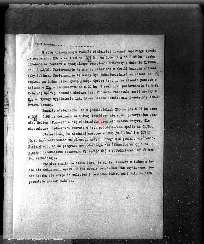 Obraz 20 z jednostki "Kom. Ochrony Lasów /Nadzór nad gospodarką leśną sprawy ogólne/"