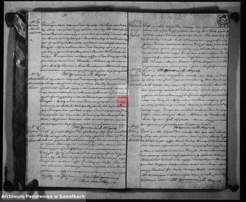 image.from.unit.number "Duplikat urodzonych, zaślubionych i umarłych parafij katolickiej wiżajńskiej na rok 1847"