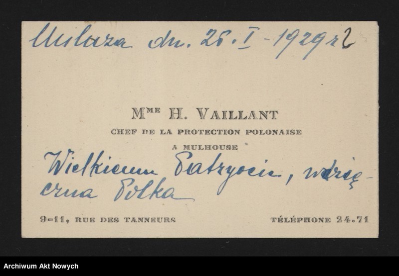 Obraz 4 z jednostki "Municiapalité de Vevey; Załączniki: a) zaproszenia; b) wycinek prasowy; c) 2 fotografie Bulwaru I. J. Paderewskiego; L.19 (odpowiedzi - rękopisy)"