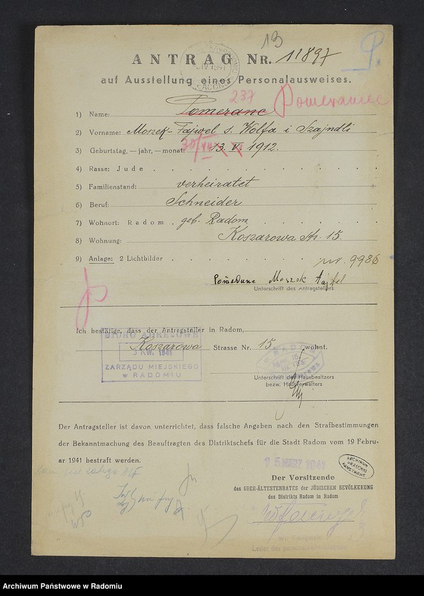 Obraz 17 z jednostki "[Wnioski o wydanie dowodów osobistych oraz nie odebrane dowody Pomeraniec - Projekt]"