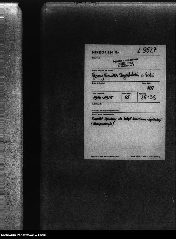 Obraz 2 z jednostki "Do Sekcji Sanitarno-Szpitalnej [korespondencja]"