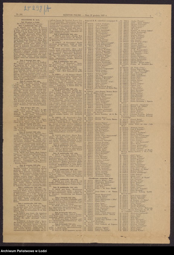 Obraz 15 z jednostki "Jakub Moszek Berman, Chawa Berman, Lajb Kopel- sprzedaż własnych wyrobów włókienniczych"