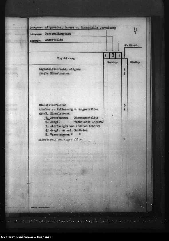 Obraz 8 z jednostki "Aktenverzeichnis- Personalhauptamt"