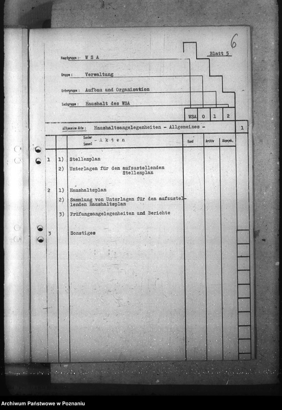 Obraz 10 z jednostki "Wykaz dla urzędu Wohnungs- und Sied- lungsamt"