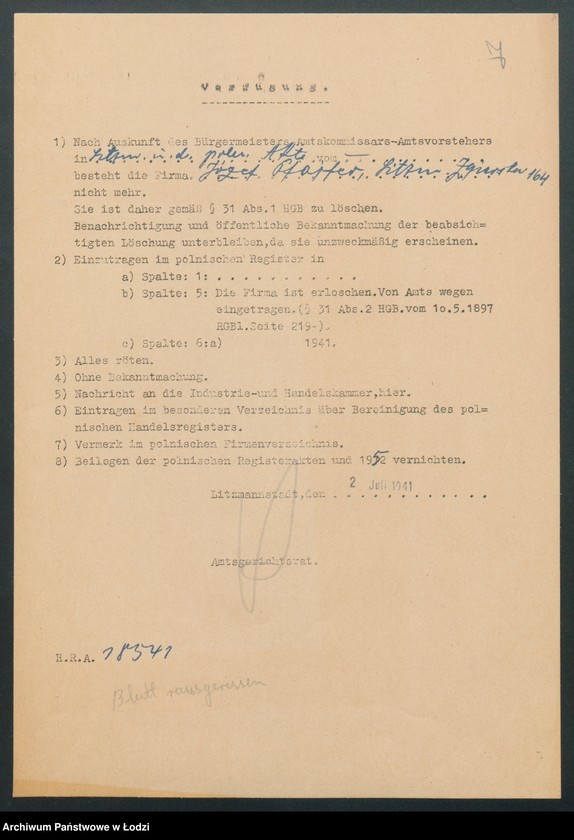 Obraz 9 z jednostki "Józef Pfejfer – sprzedaż trumien"