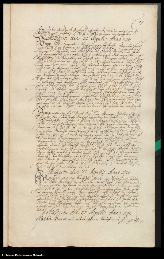 image.from.unit.number "Actum coram officio […] Gabrielis a Boemeln, Praeconsulis, Praesidis ac Montanorum Administratoris [20.III.1714-19.III.1715] Gabrielis a Boemeln Praesidis atque Caducorum Administratoris [9.IV.1714-7.III.1715] /2 indeksy/"