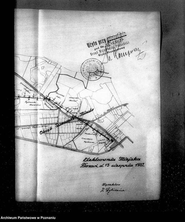Obraz 20 z jednostki "Wniosek Elektrownia Miejska w Poznaniu o zatwierdzenie planu linii elektrycznej z Poznania do Swarzędza"