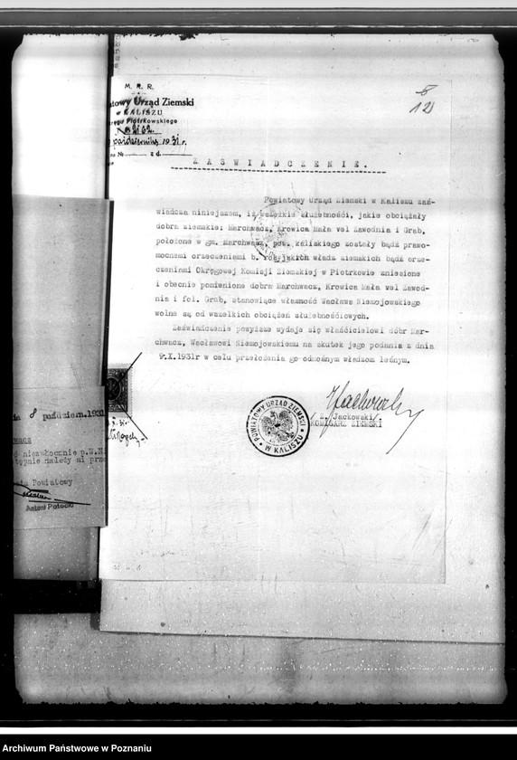 Obraz 16 z jednostki "Zatwierdzenie projektu planu gospodarstwa leśnego dla lasów majątku Marchwacz powiatu kaliskiego"