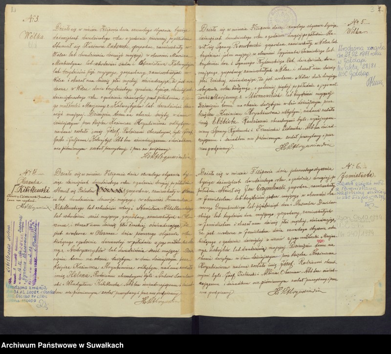 Obraz 4 z jednostki "Księga urodzeń, małżeństw, zejścia 1920 Filipów"