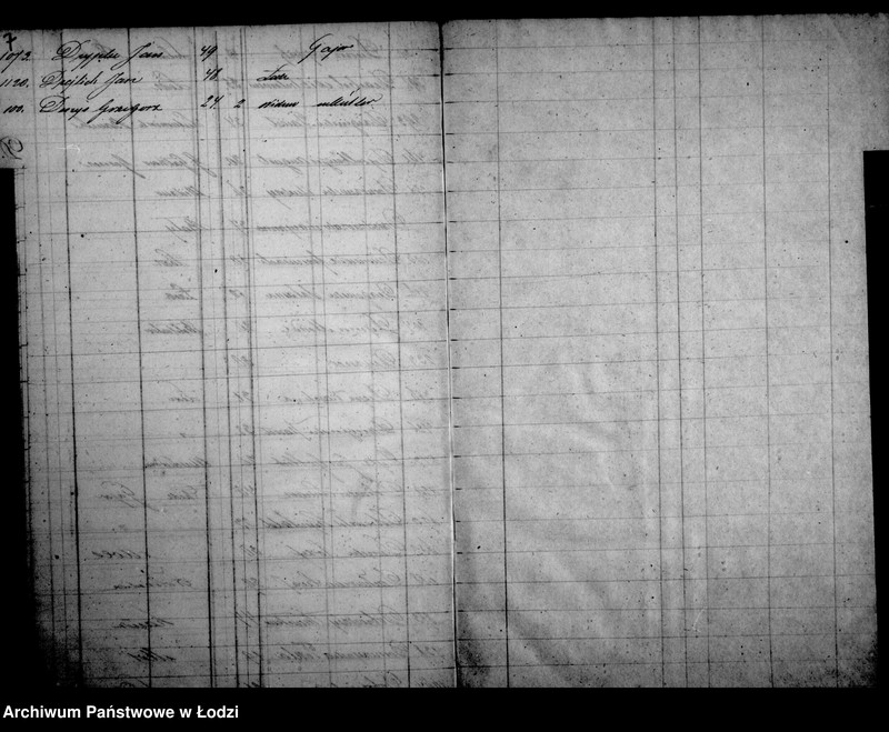 Obraz 10 z jednostki "Kontrolla wyrobników obojej płci w mieście Łodzi zamieszkałych w roku 1859 założona"