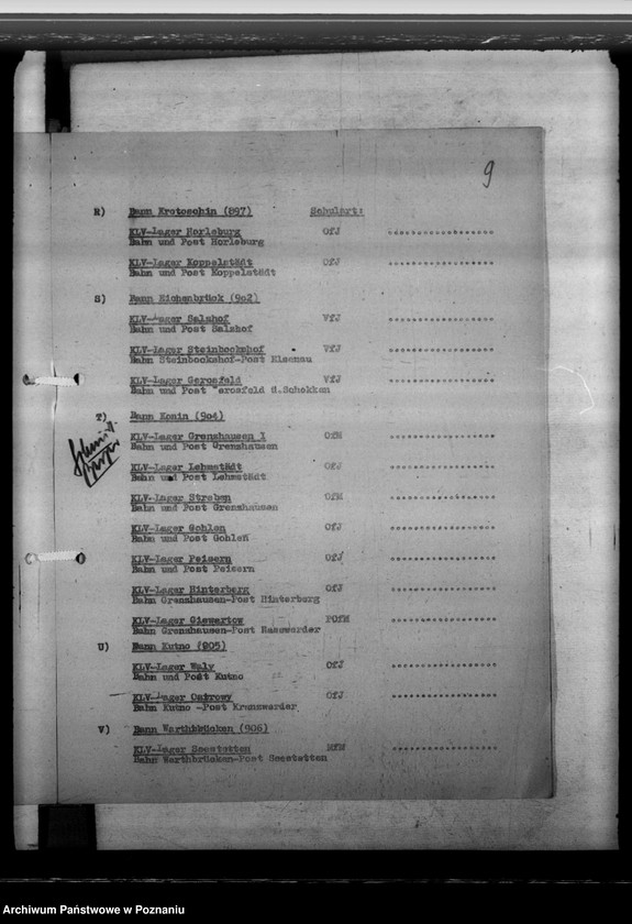 Obraz 13 z jednostki "K L V - Lager. Fortlaufende Liste"