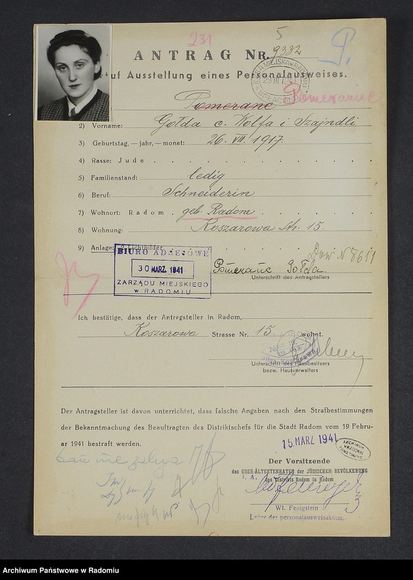 Obraz 9 z jednostki "[Wnioski o wydanie dowodów osobistych oraz nie odebrane dowody Pomeraniec - Projekt]"