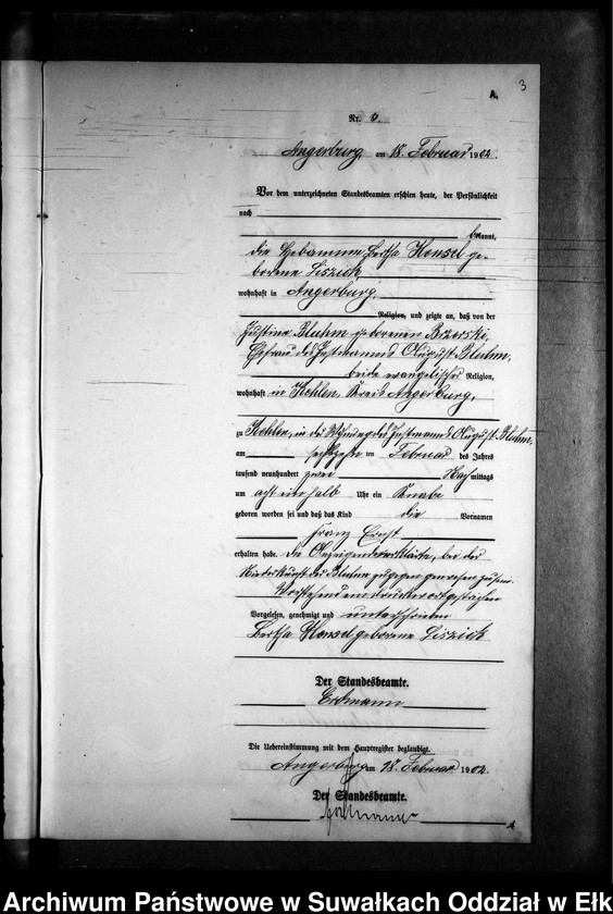 image.from.unit.number "Geburts-Neben-Register des Preussischen Standes-Amtes Kehlen Kreis Angerburg"