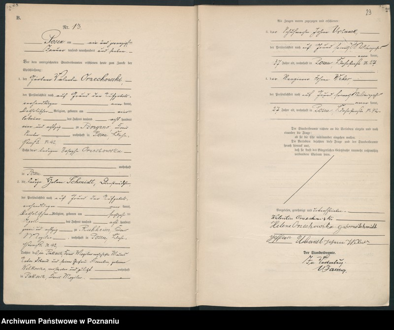 Obraz 16 z jednostki "Księga miejscowa małżeństw [Rejestr główny małżeństw]"