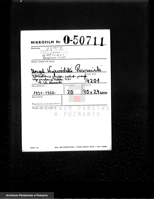 Obraz 2 z jednostki "Zatwierdzenie zakładu przemysłowego /odlewni żelaza/ Fr. Janaszewski w Gostyniu"