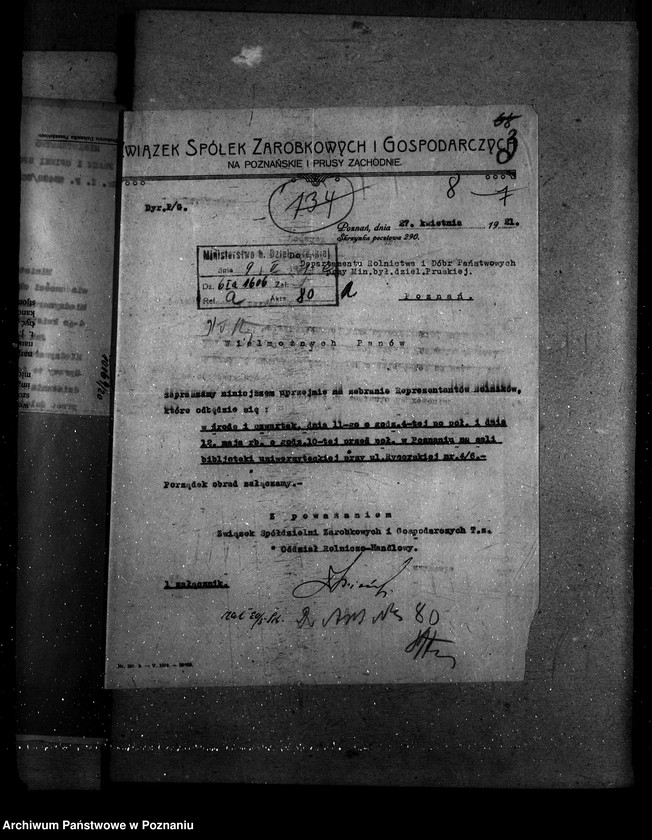 Obraz 12 z jednostki "Sprawy szczegółowo-administracyjne Zaproszenia na zebrania"