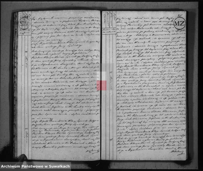 image.from.unit.number "Akta stanu cywilnego urodzonych w gminie seyneńskiey od 1-go maja 1810 roku"