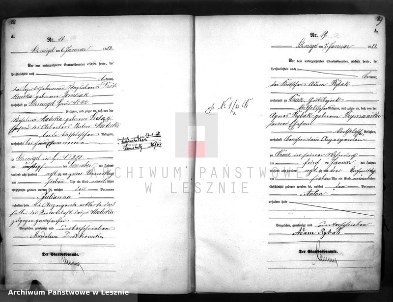 Obraz 12 z jednostki "[Księga urodzeń]"