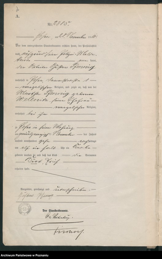 Obraz 3 z jednostki "Księga miejscowa urodzeń tom V [Rejestr główny urodzeń]"