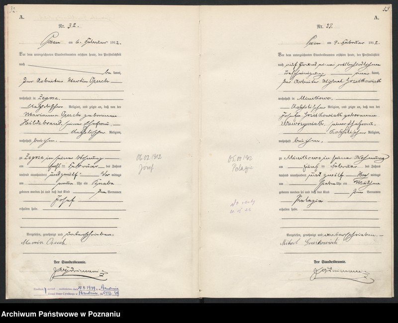 Obraz 19 z jednostki "Księga miejscowa urodzeń [Rejestr główny urodzeń]"