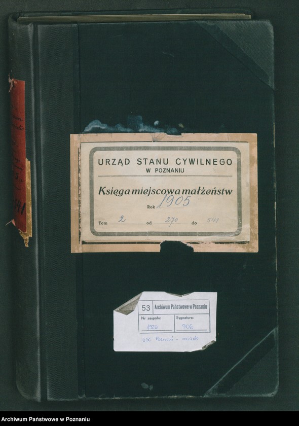 Obraz 2 z jednostki "Księga miejscowa małżeństw tom II"